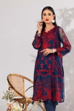 Poly Net Embroidered Shirt And Trouser - Image 3