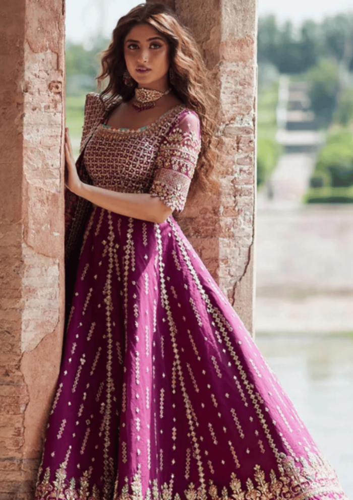 Shadmani by Qalamkar Embroidered Raw Silk Suits Unstitched 4 Piece AT02 - Image 4